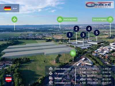 Pronájem novostavby skladu, výrobních prostor 8.890 m², České Budějovice - 52543