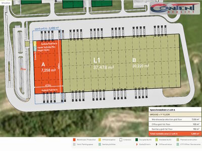 Pronájem skladu, výrobních prostor 7.258 m², Lipník, D1 Olomouc - 60960