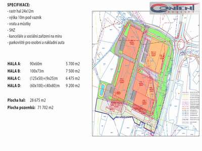 Pronájem skladu, výrobních prostor 7.500 m², Humpolec, D1  - 62340