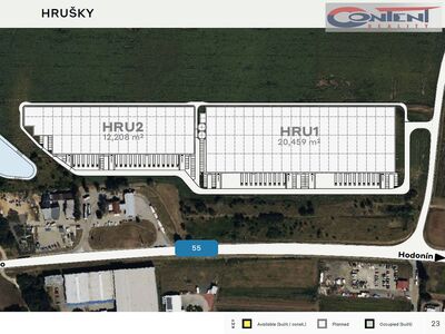 Pronájem skladu, výrobních prostor 5.000 m², Hrušky, D2 - 62424