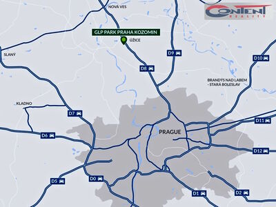 Pronájem skladu, výrobních prostor 1.200 m², Kozomín, D8 - 63434