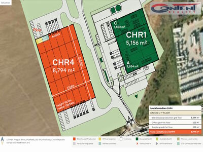 Pronájem skladu, výrobních prostor 8.794 m², Chrášťany, D5 - 64808