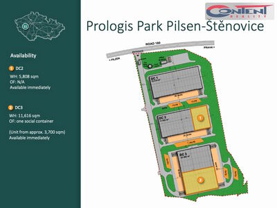 Pronájem skladu, výrobních prostor 6.766 m² Plzeň - Štěnovice, D5 - 64960