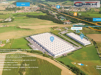 Pronájem novostavby skladu, výrobních prostor 5.000 m², Zdice, D5 - 65229