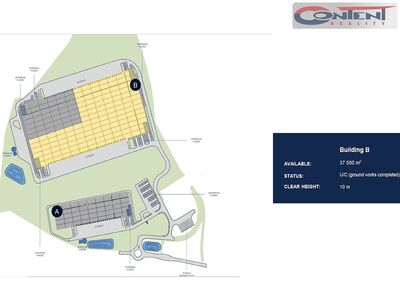 Pronájem novostavby skladu, výrobních prostor 10.000 m², Zdice, D5 - 66053