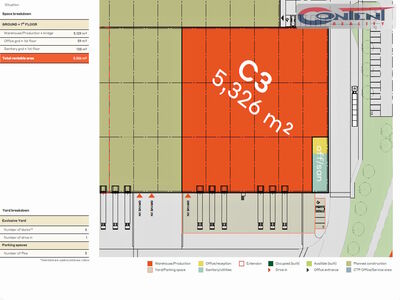 Pronájem novostavby skladu, výrobních prostor 2.500 m², Ostrava, Hrušov, D1 - 66247
