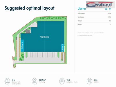 Pronájem skladu, výrobních prostor 12.534 m², Liberec - 66277