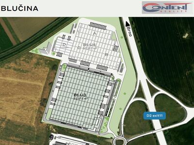 Pronájem kvalitních skladových, výrobních prostor 37.517 m², Brno - Blučina - 67037