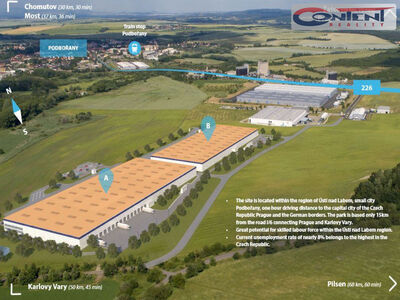 Pronájem výrobních prostor, skladu 7.000 m², Podbořany - 67069