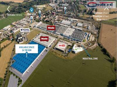 Pronájem skladu, výrobních prostor 26.430 m², Uničov, D35 - 68015