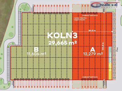 Pronájem novostavby skladu, výrobních prostor 12.000 m², Kolín, D11 - 68459