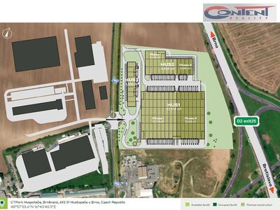 Pronájem výrobních prostor, skladu 15.754 m², Hustopeče, D7 - 68576