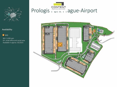 Pronájem skladu, výrobních prostor 2.638 m², Jeneč, D6 - 69121