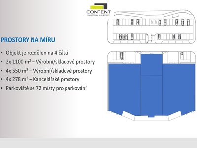 Pronájem skladu, výrobních prostor 1100 m², České Budějovice - 68914