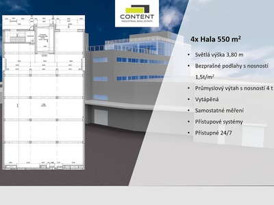 Pronájem skladu, výrobních prostor 550 m², České Budějovice - 69972
