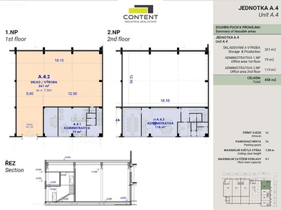 Pronájem multifunkčních industriálních prostor 458 m², Praha 10 - Malešice - 70236