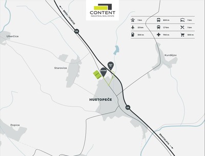 Pronájem skladu, výrobních prostor 2.800 m², Hustopeče, D2 - 72457