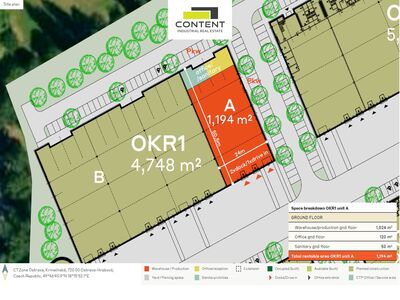 Pronájem skladu, výrobních prostor 1.000 m², Ostrava - Hrabová, D56 - 72820