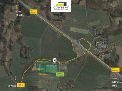 Pronájem skladu, výrobních prostor 7.079 m², Divišov, D1 - 73243