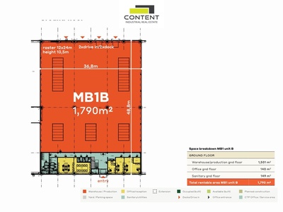 Pronájem skladu, výrobních prostor 1.790 m², Mladá Boleslav, Bezděčín, D10 - 73343
