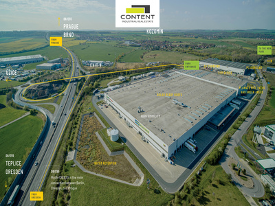 Pronájem skladu, výrobních prostor 3.000 m², Kozomín, D8 - 74017