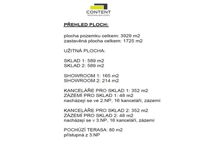 Pronájem sídla společnosti, skladové a prodejní prostory  2357 m² - 74551
