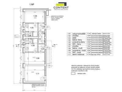 Pronájem skladu, výrobních prostor 2.110 m², Kladno - 75356