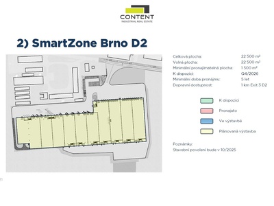 Pronájem novostavby skladu, výrobních prostor 22.500 m², Brno - Chrlice, D2 - 75047