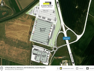 Pronájem kvalitních skladových, výrobních prostor 5.184 m², Brno - Blučina - 77394