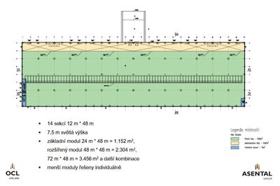 Pronájem novostavby skladových, výrobních prostor 594 m², Ostrava - Zárubek - 77524