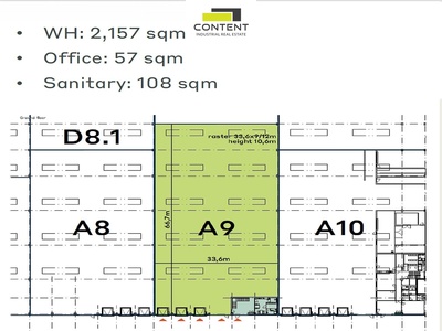 Pronájem skladu, výrobních prostor 2.157 m², Kozomín, D8 - 82125