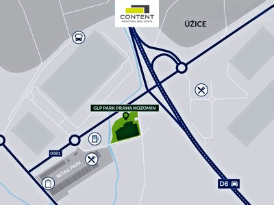 Pronájem skladu, výrobních prostor 3.800 m², Kozomín, D8 - 82356