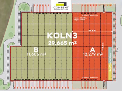 Pronájem novostavby skladu, výrobních prostor 12.000 m², Kolín, D11 - 84340