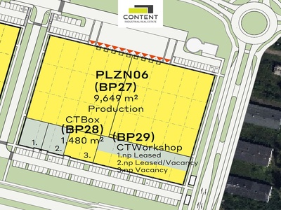 Pronájem skladu, výrobních prostor prostor 9.606 m², Plzeň, Borská pole, D5 - 86198