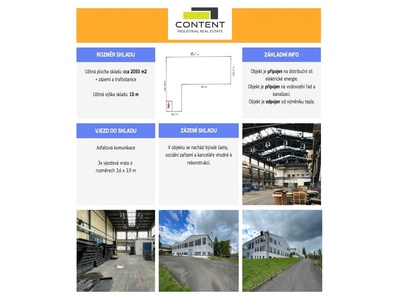 Pronájem skladu, výrobních prostor 2.050 m², Příbram - 88360