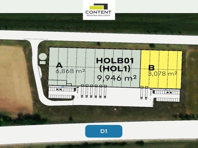 Pronájem novostavby skladu, výrobních prostor 3.078 m², Holubice, D1 - 90907