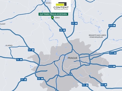 Pronájem skladu, výrobních prostor 7.600 m², Kozomín, D8 - 91118