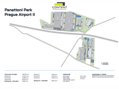 Pronájem skladu, výrobních prostor 8.884 m² Pavlov, D6 - 91174