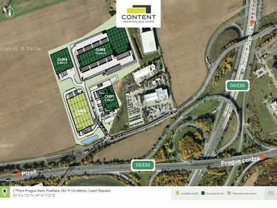 Pronájem skladu, výrobních prostor 8.794 m², Chrášťany, D5 - 91516