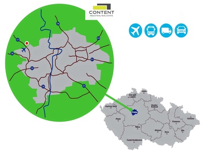 Pronájem skladu, výrobních prostor 2.889 m², Tuchoměřice, Praha - Západ - 92378