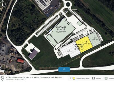 Pronájem skladu, výrobních prostor 11.500 m², Chomutov, D7 - 92510