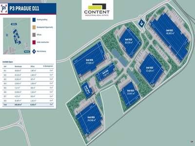 Pronájem skladu nebo výrobních prostor 19.747 m², Praha - východ, D11 - 91589