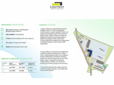 Pronájem skladu, výrobních prostor 3.300 m², Plzeň - Chotíkov, D5 - 92780