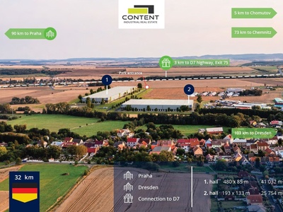 Pronájem novostavby skladu, výrobních prostor 25.754 m², Chomutov - 94197