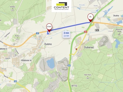 Pronájem skladu, výrobních prostor 5.668 m², Příbram, D4 - 94631