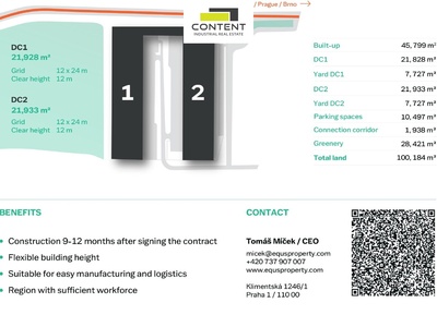 Pronájem novostavby skladu, výrobních prostor 10.000 m², Světlá nad Sázavou - 96980