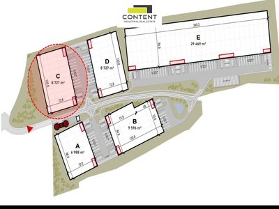 Pronájem skladu, výrobních prostor 8.727 m², Plzeň - Myslinka, D5 - 97223