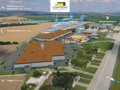 Pronájem skladu, výrobních prostor 13.751 m², Brno, D1 - 97397