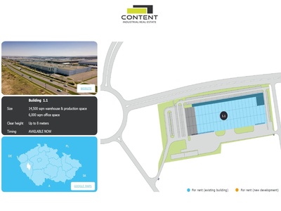 Pronájem skladu, výrobních prostor 14.500 m² Plzeň, Borská pole, D5 - 97811