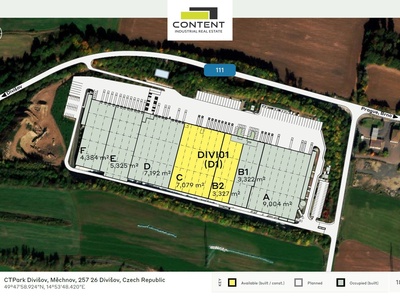 Pronájem skladu, výrobních prostor 3.327 m², Divišov, D1 - 98288